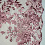 Tule Bordado London 3D - Rose