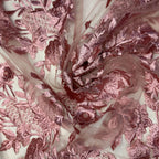 Tule Bordado London 3D - Rose