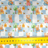 Tricoline Estampado Ursos Com Mel