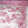 Tule Bordado London 3D - Rosa Bebê