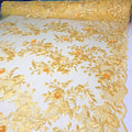 Tule Bordado London 3D - Amarelo Gold