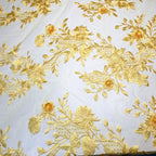 Tule Bordado London 3D - Amarelo Gold