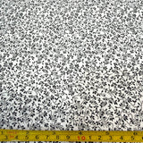 Tricoline Estampado Floral Ramos Raminho Galhos Galhinho Branco