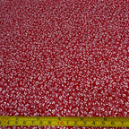 Tricoline Estampado Floral Ramos Raminho Galhos Galhinho Vermelho