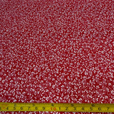 Tricoline Estampado Floral Ramos Raminho Galhos Galhinho Vermelho