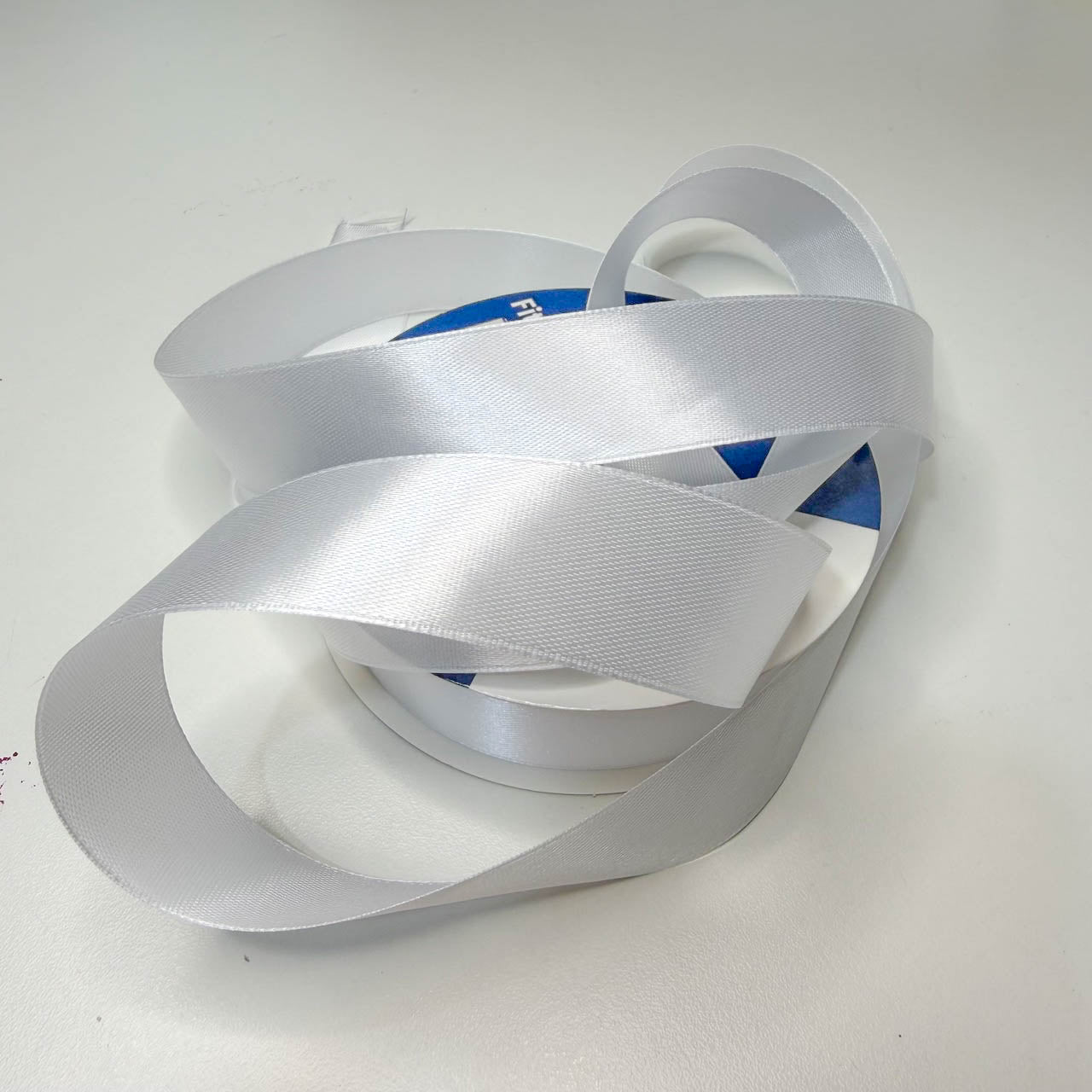Fita Cetim N5 22mm Branco - Rolo com 50m