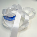 Fita Cetim N5 22mm Branco - Rolo com 50m