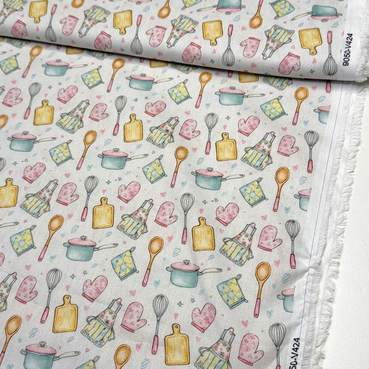 Tricoline Estampado Cozinheira Feliz