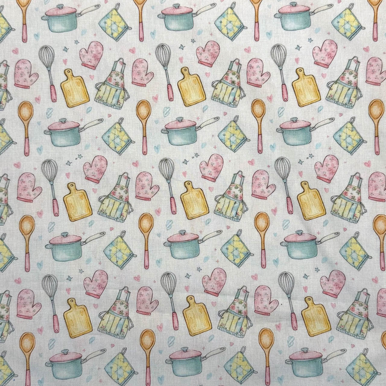 Tricoline Estampado Cozinheira Feliz
