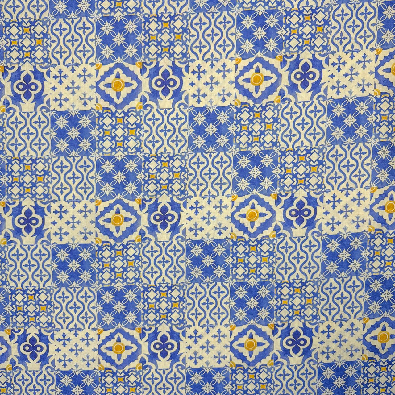 Tricoline Estampado Azulejo Português