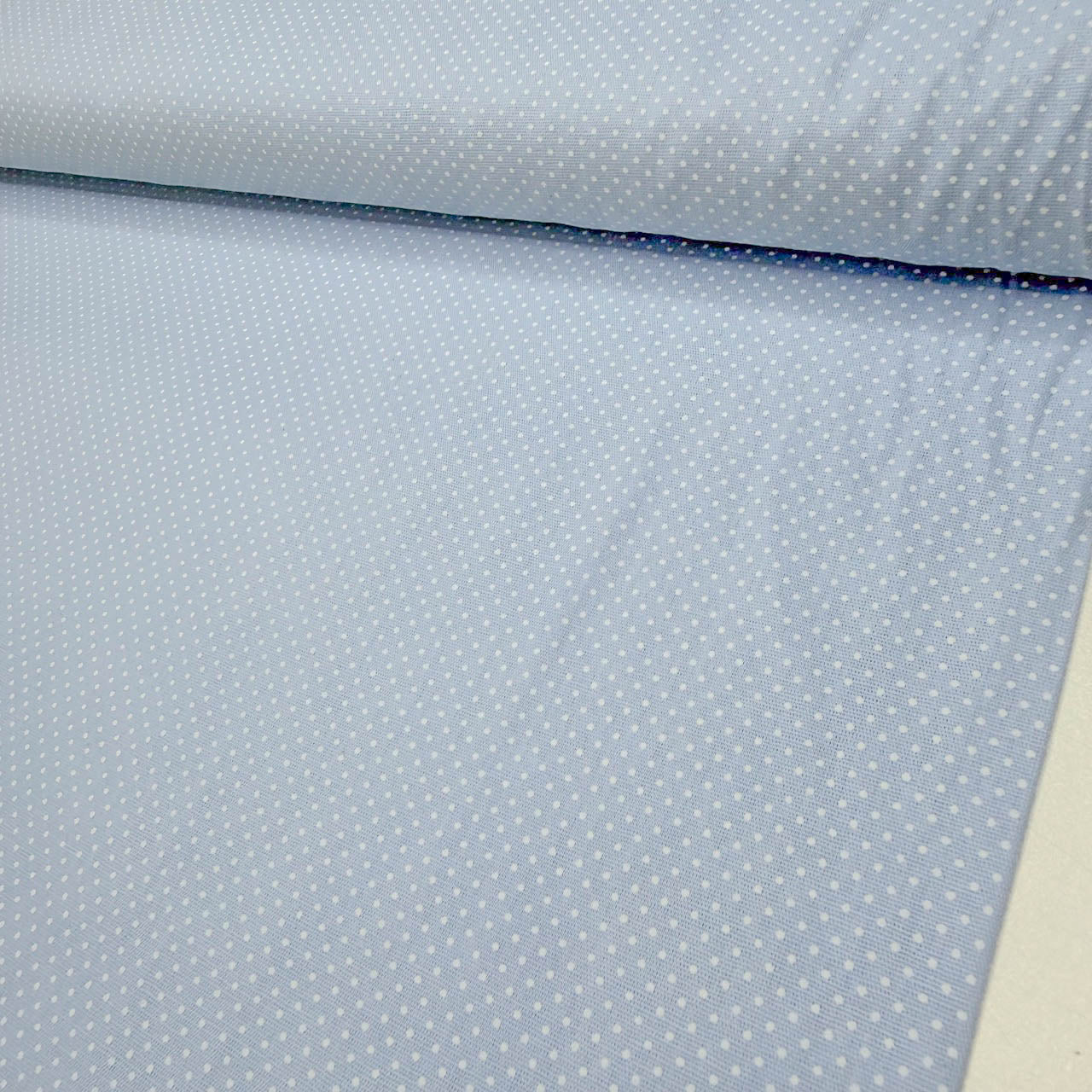 Tricoline Estampado POÁ Tamanho PP Azul Bebê