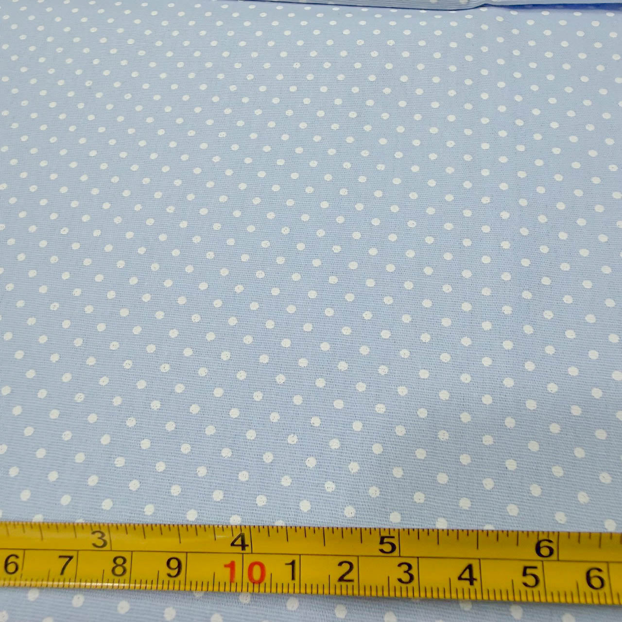 Tricoline Estampado POÁ Tamanho P Azul Bebê