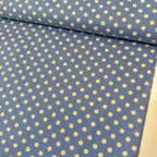 Tricoline Estampado POÁ Tamanho M Azul Antigo