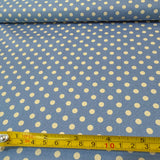 Tricoline Estampado POÁ Tamanho M Azul Antigo