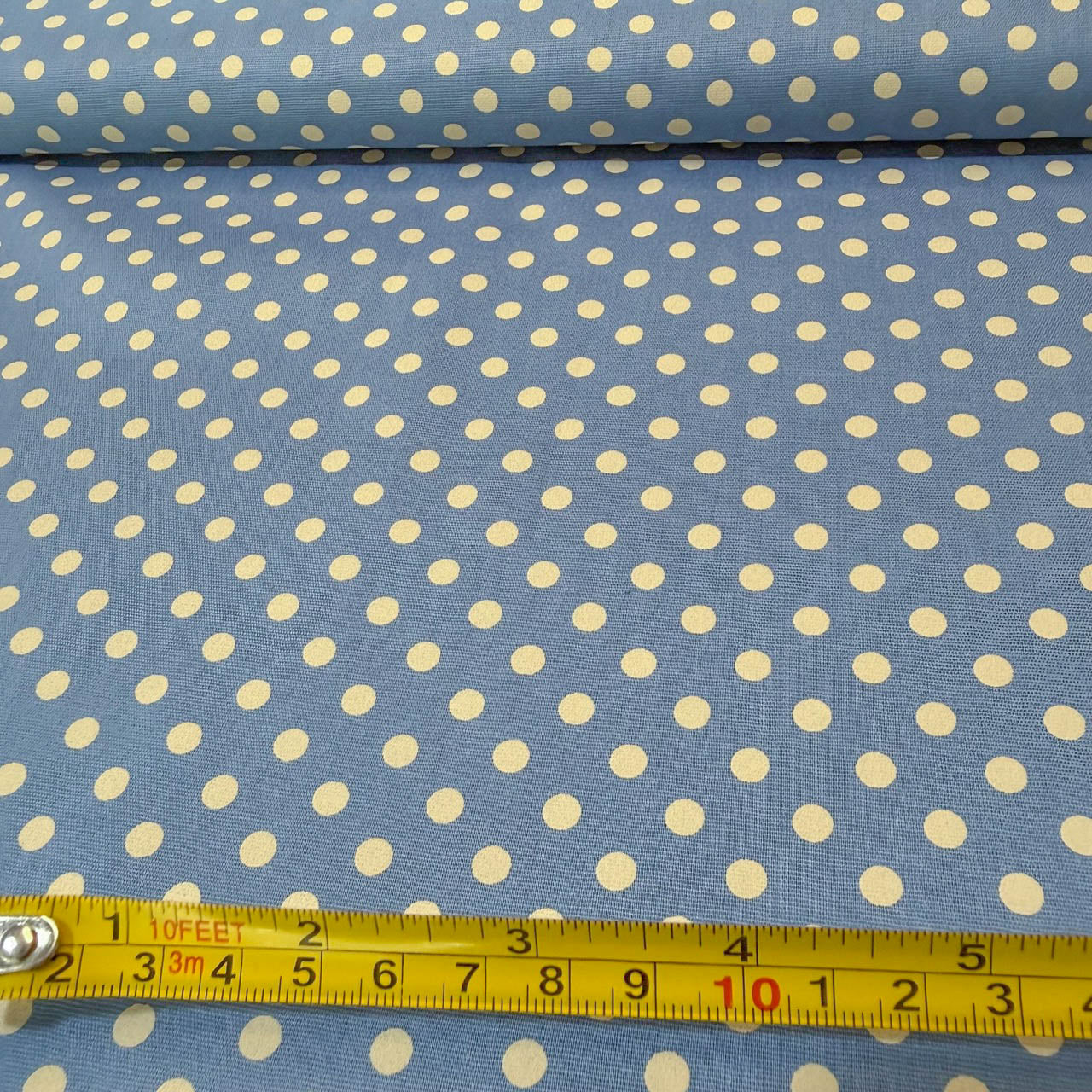 Tricoline Estampado POÁ Tamanho M Azul Antigo