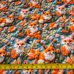 Tricoline Digital Estampado Raposinhas