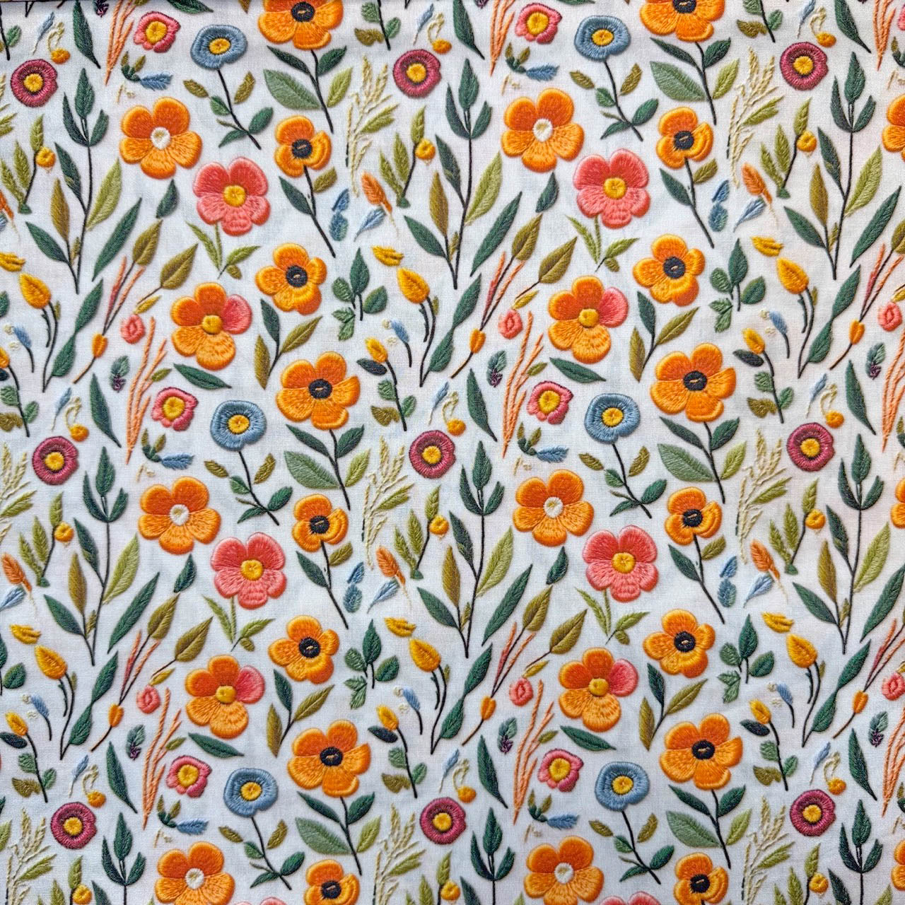 Tricoline Digital Estampado Floral Jardins