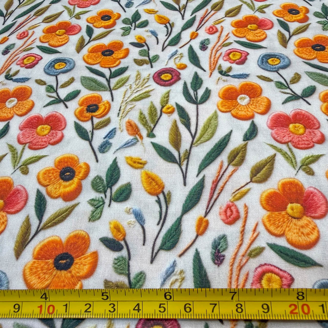 Tricoline Digital Estampado Floral Jardins