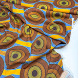 Tricoline Digital Estampado Étnico Mandalas Africanas Azul