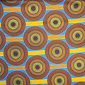 Tricoline Digital Estampado Étnico Mandalas Africanas Azul