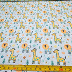 Tricoline Estampado Safari Giraffas e Leões