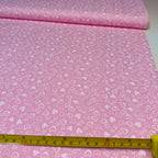 Tricoline Estampado Mini Corações Rosinha