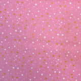 Tricoline Estampado Mini Estrelinhas Glitter Rosinha