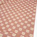 Tricoline Estampado Urso Real Fundo Rosa Antigo