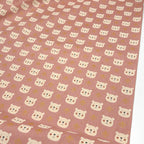 Tricoline Estampado Urso Real Fundo Rosa Antigo