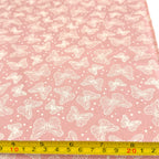 Tricoline Estampado Coleção Borboletas Rosa Antigo
