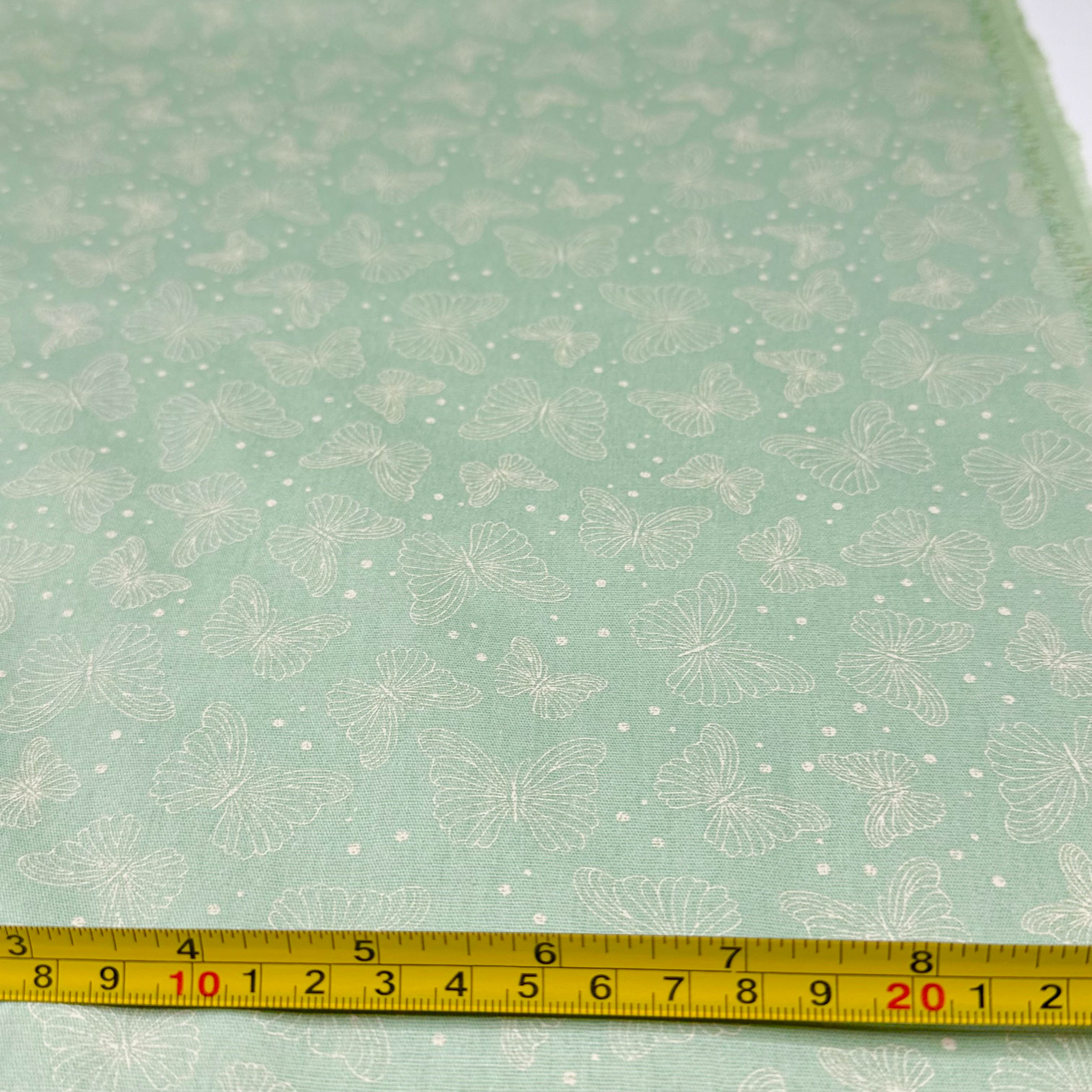 Tricoline Estampado Coleção Borboletas Verde Antigo