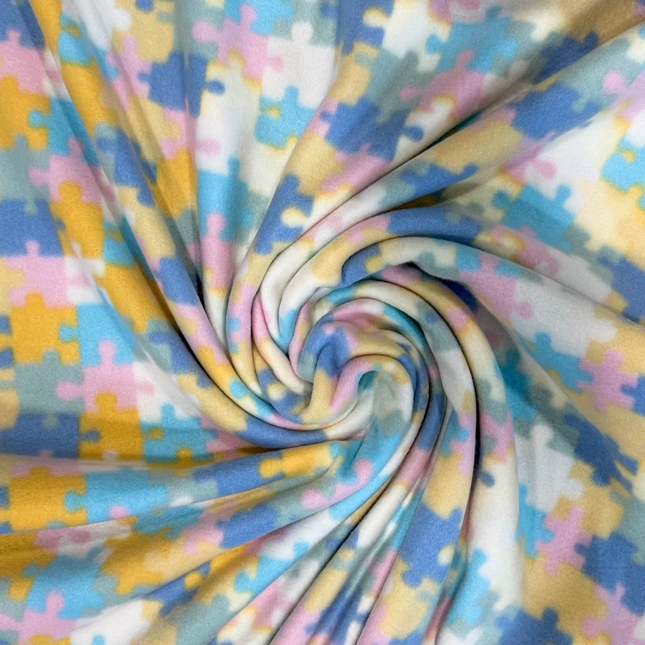 Soft Estampado Quebra Cabeça Colorido Cores Claras