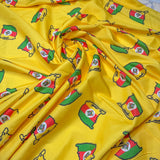 Microtel Estampado Digital Rio Grande Fundo Amarelo Mês Farroupilha