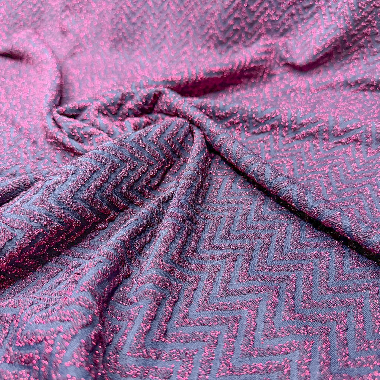 Tecido Malha Missoni Shine Rosa Pink