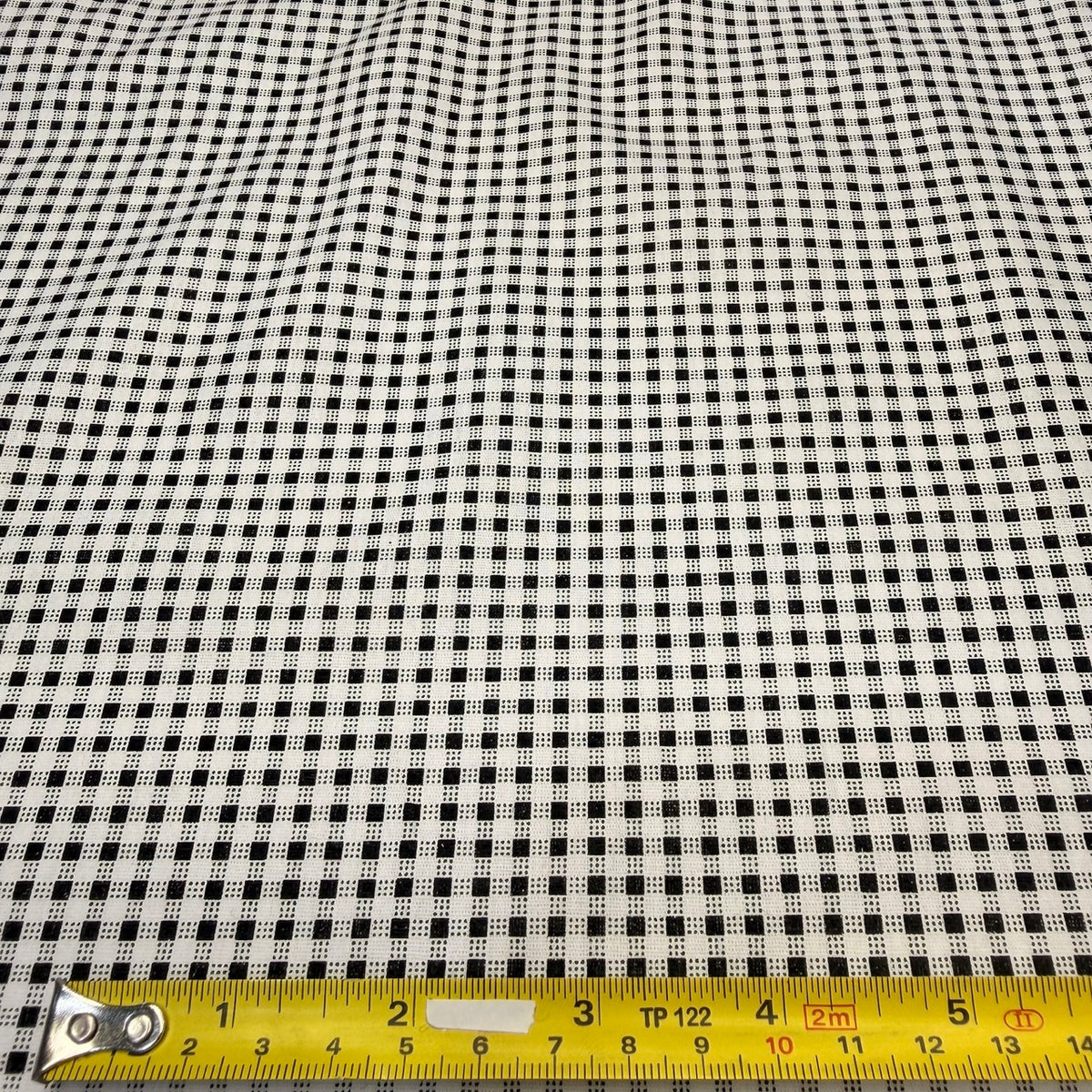 Tricoline Estampado  Xadrez Preto e Branco