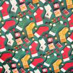 Tricoline Digital Estampado Natal Meias