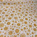 Tricoline Estampado Natal Flocos Fundo Off