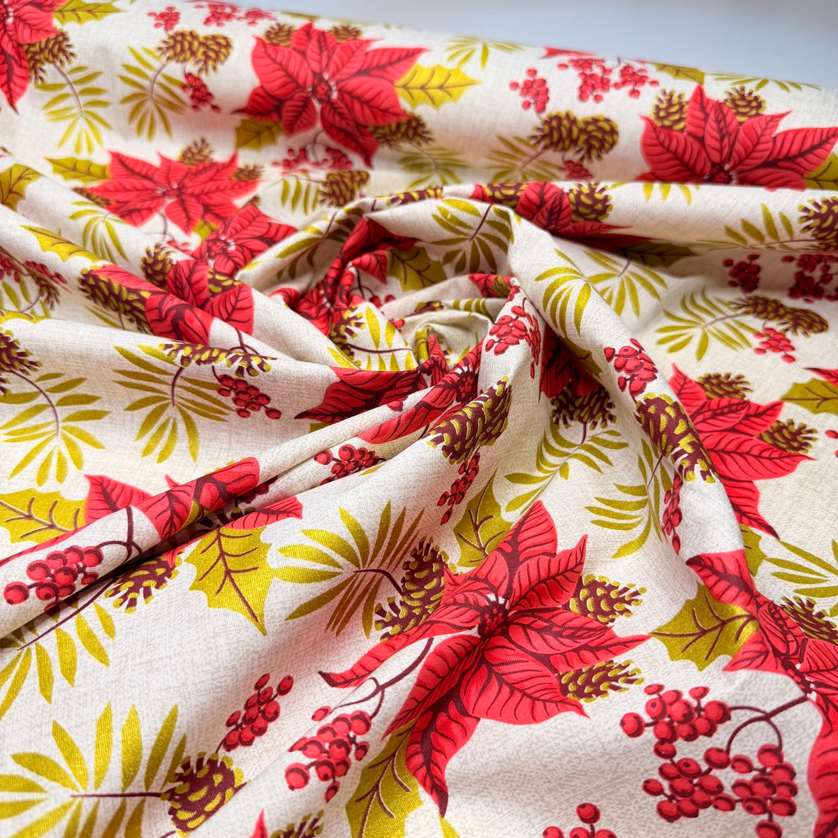 Tricoline Estampado Natal Floral