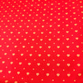 Tricoline Estampado Corações Alinhados Vermelho
