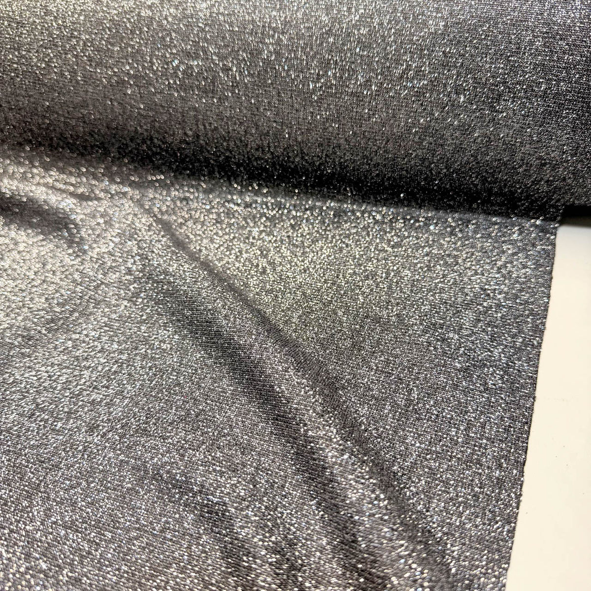 Malha Lurex Preto com Prata